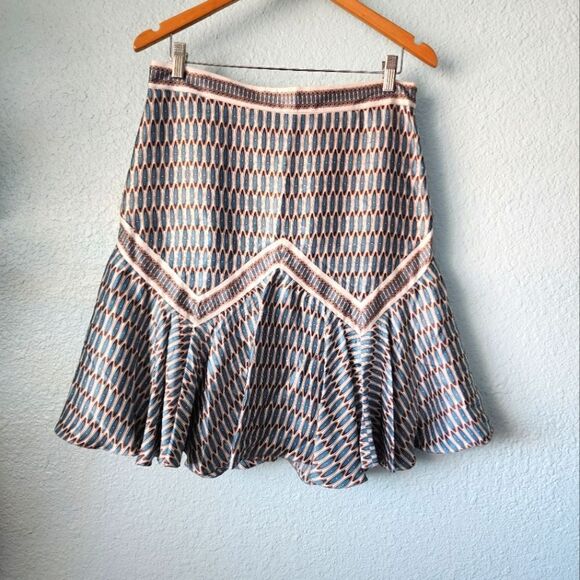 STUDIO M silk asymmetrical hem side zip luxecore skirt - Picture 1 of 11